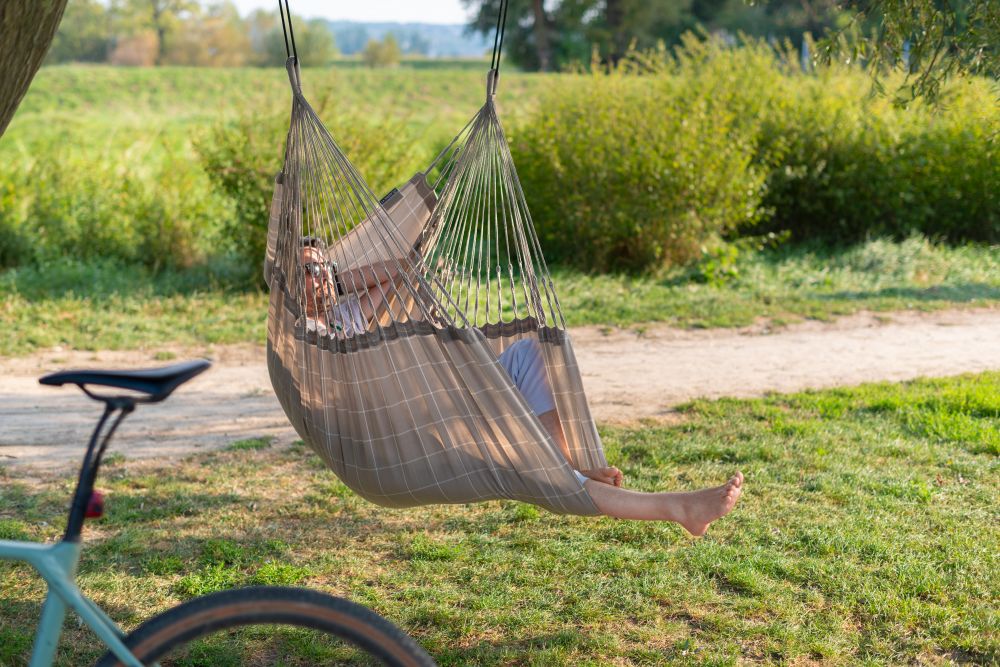 La Siesta viseči stol Cumbia vremensko odporen siva