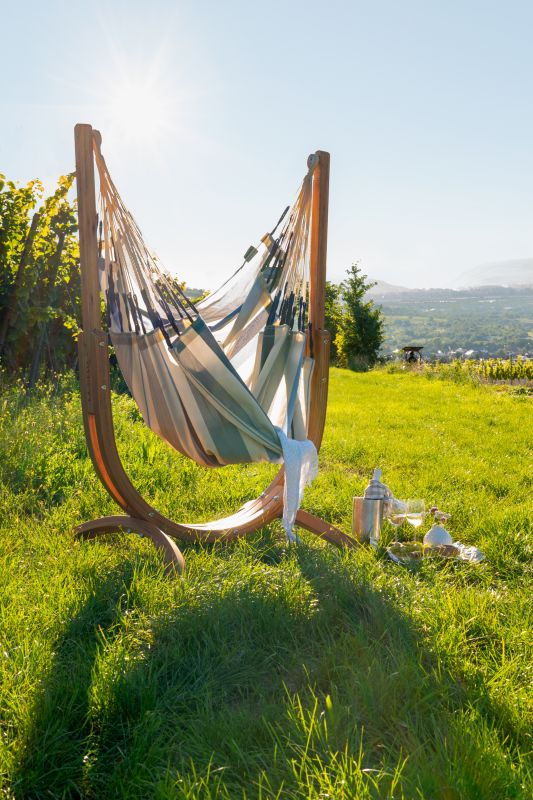 La Siesta viseči stol Udine s stojalom Eucalyptus Vremensko odporen Sea salt