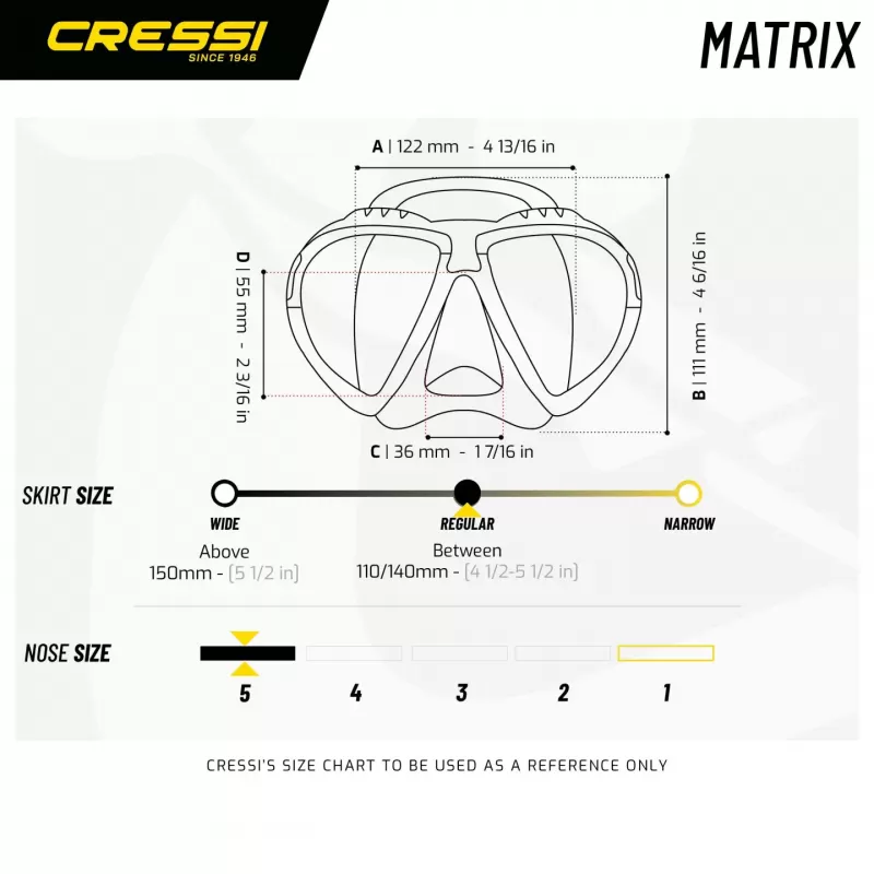 CRESSI Allround maska za potapljanje Matrix rdeča