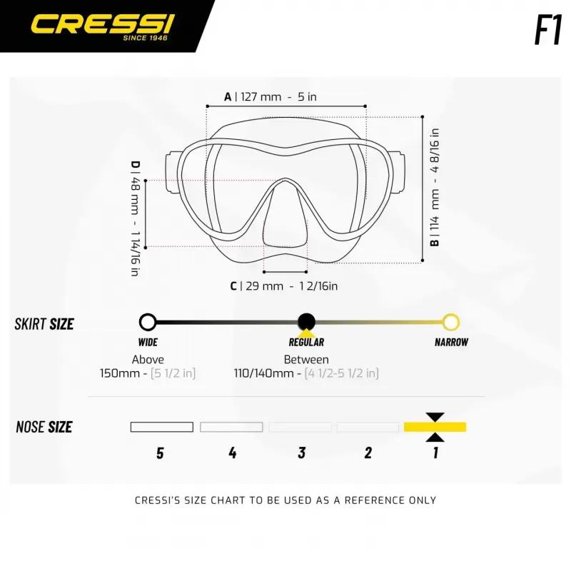 Cressi komplet F1 + Dry dihalka črna