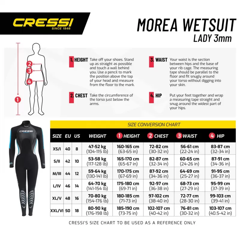 Cressi neopren obleka Morea ženska 3.0 S