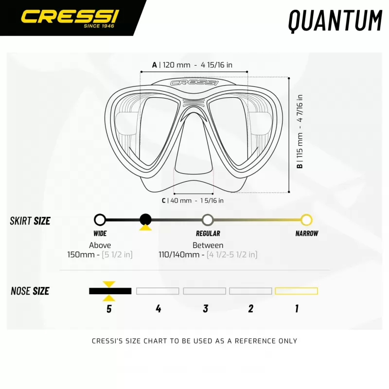 CRESSI termo maska za potapljanje Quantum črna/rdeča