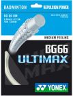 Badminton struna Yonex BG 66 ULTIMAX 10m Bela