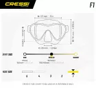 Cressi maska za potapljanje F1  aqua modra